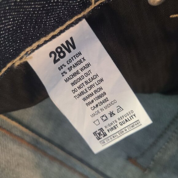 Vintage KREW KSkinny Extra Slim Fit Jeans NEW Mens 28 Casual Retro Denim Blue - Picture 8 of 9